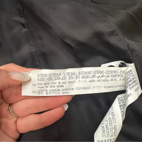 Zara wool blend tan camel long coat size small - Picture 14 of 16